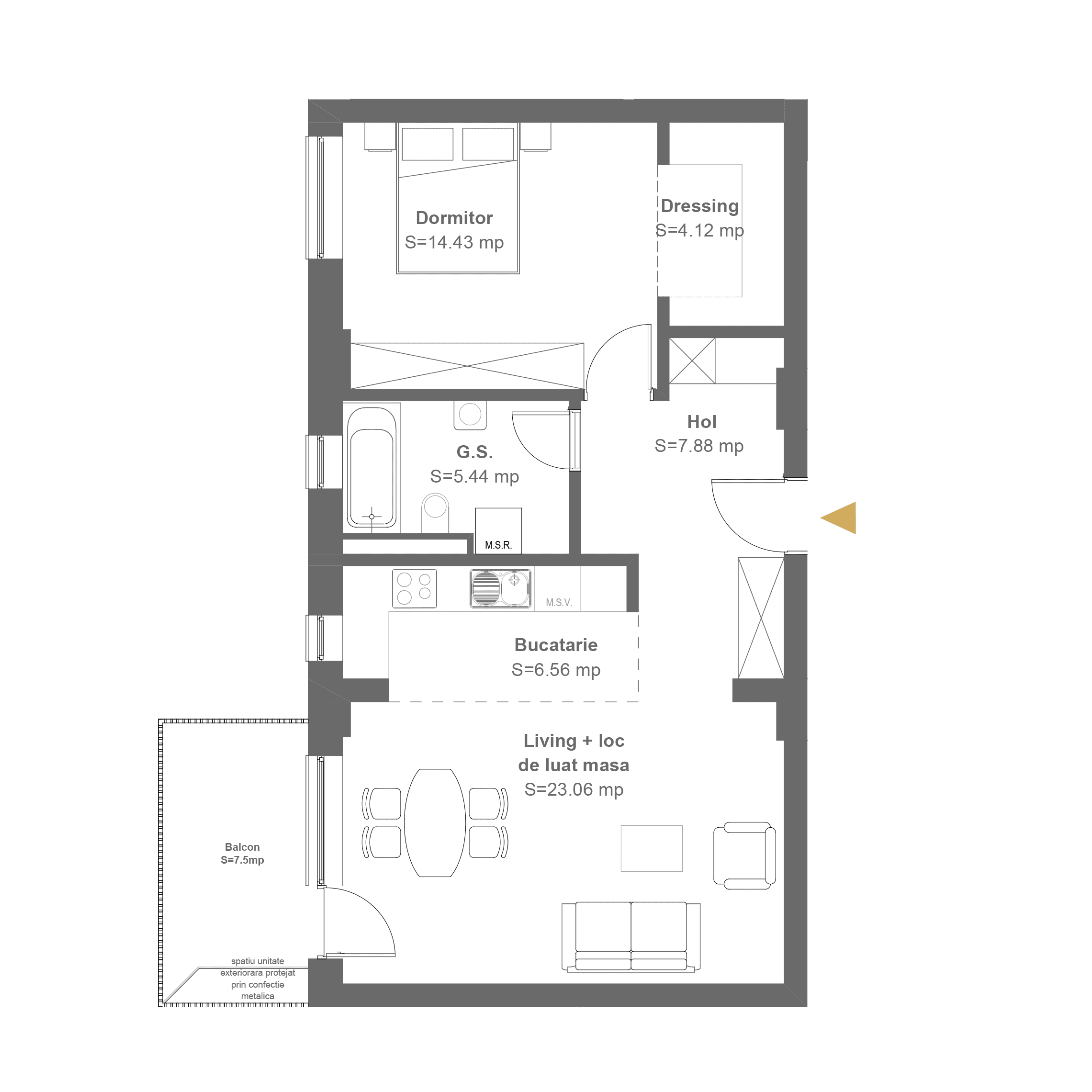 Plan apartament G2E1A3